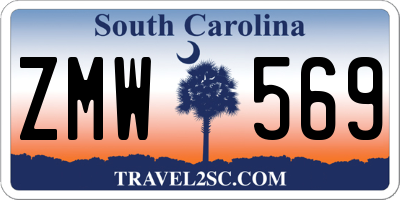 SC license plate ZMW569