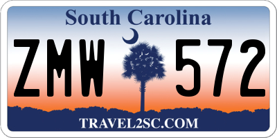 SC license plate ZMW572