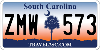 SC license plate ZMW573