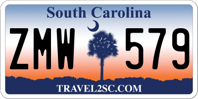 SC license plate ZMW579