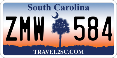 SC license plate ZMW584