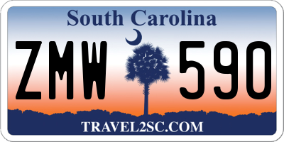 SC license plate ZMW590