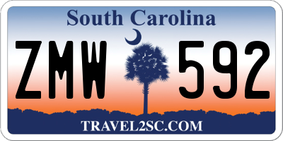 SC license plate ZMW592