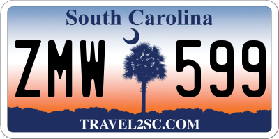 SC license plate ZMW599