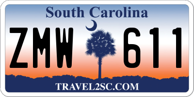 SC license plate ZMW611