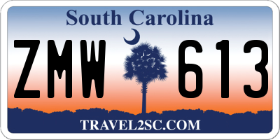 SC license plate ZMW613