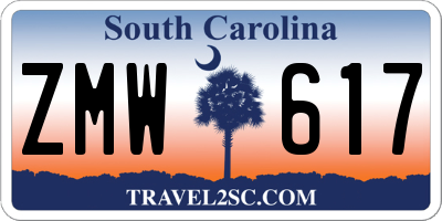 SC license plate ZMW617