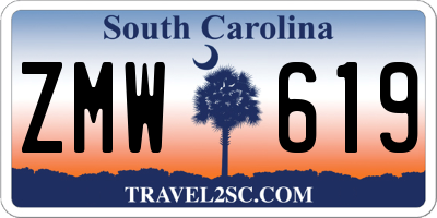SC license plate ZMW619