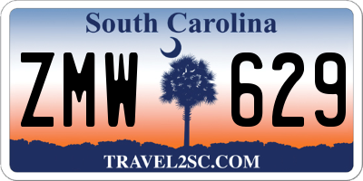 SC license plate ZMW629