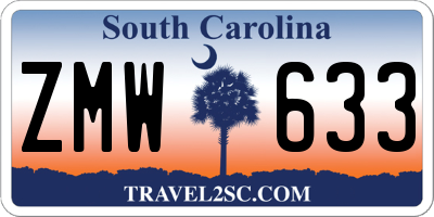 SC license plate ZMW633