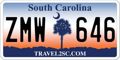 SC license plate ZMW646