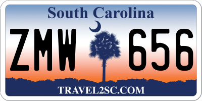 SC license plate ZMW656