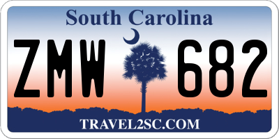 SC license plate ZMW682