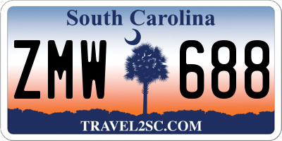 SC license plate ZMW688