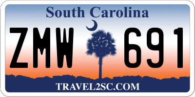 SC license plate ZMW691