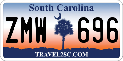 SC license plate ZMW696