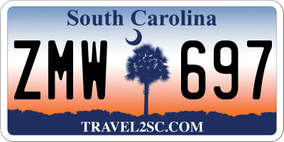 SC license plate ZMW697
