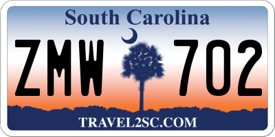 SC license plate ZMW702