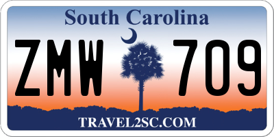SC license plate ZMW709