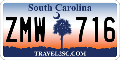 SC license plate ZMW716