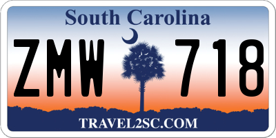 SC license plate ZMW718