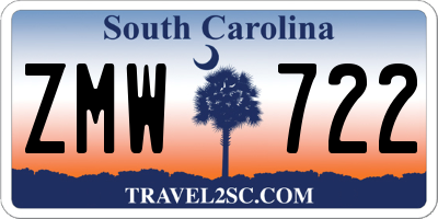 SC license plate ZMW722