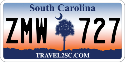 SC license plate ZMW727