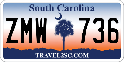 SC license plate ZMW736