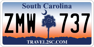 SC license plate ZMW737