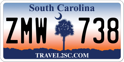 SC license plate ZMW738