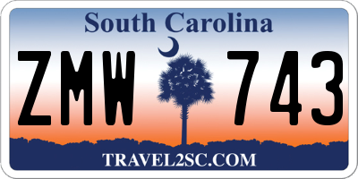SC license plate ZMW743