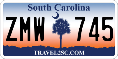 SC license plate ZMW745