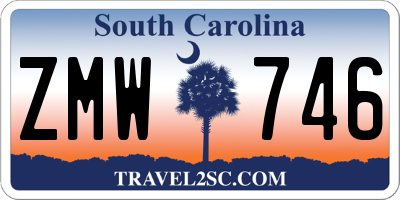 SC license plate ZMW746