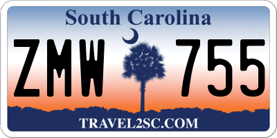 SC license plate ZMW755
