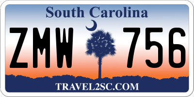 SC license plate ZMW756
