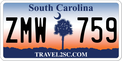 SC license plate ZMW759