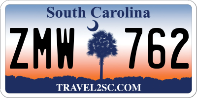SC license plate ZMW762