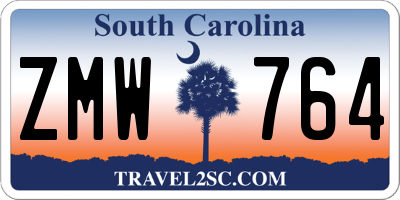 SC license plate ZMW764