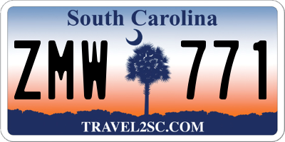 SC license plate ZMW771