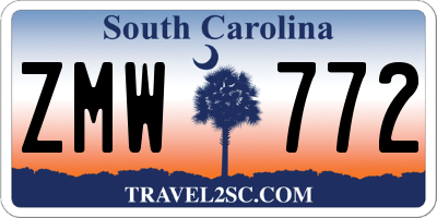 SC license plate ZMW772