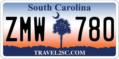 SC license plate ZMW780