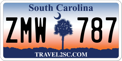 SC license plate ZMW787