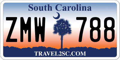 SC license plate ZMW788