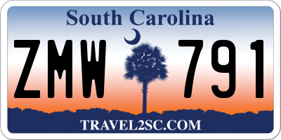 SC license plate ZMW791
