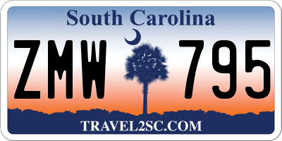 SC license plate ZMW795