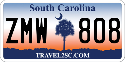 SC license plate ZMW808