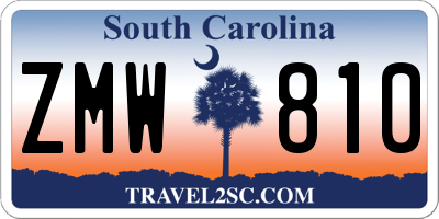 SC license plate ZMW810
