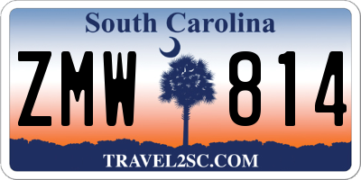 SC license plate ZMW814