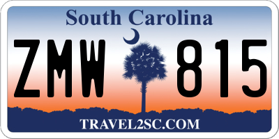 SC license plate ZMW815