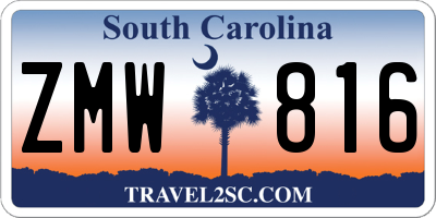 SC license plate ZMW816